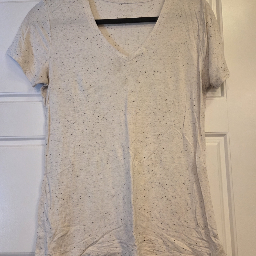 Apt. 9 Speckled Beige V-Neck Tee